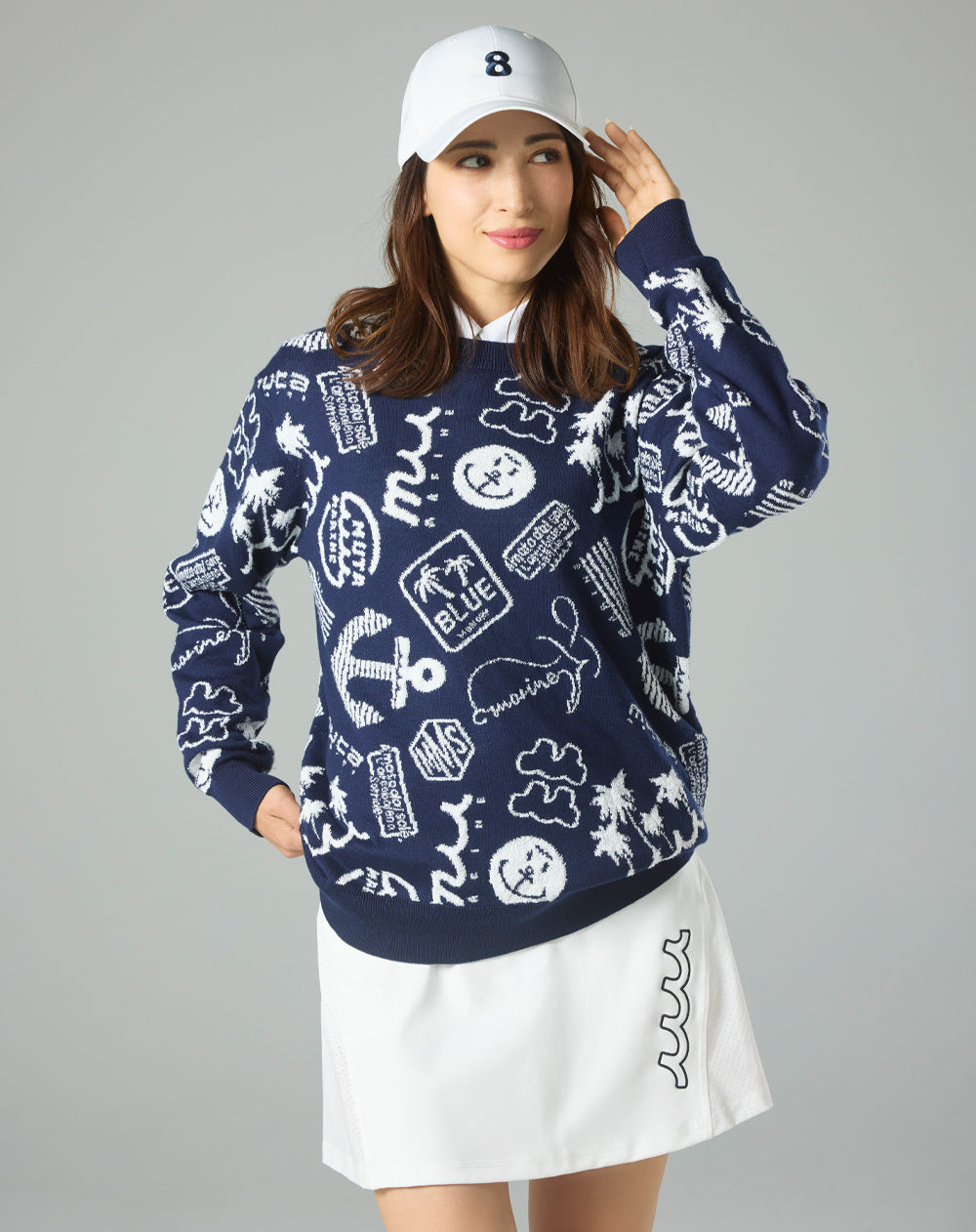 ランダムロゴ ジャガードニット [全2色] – muta Online Store