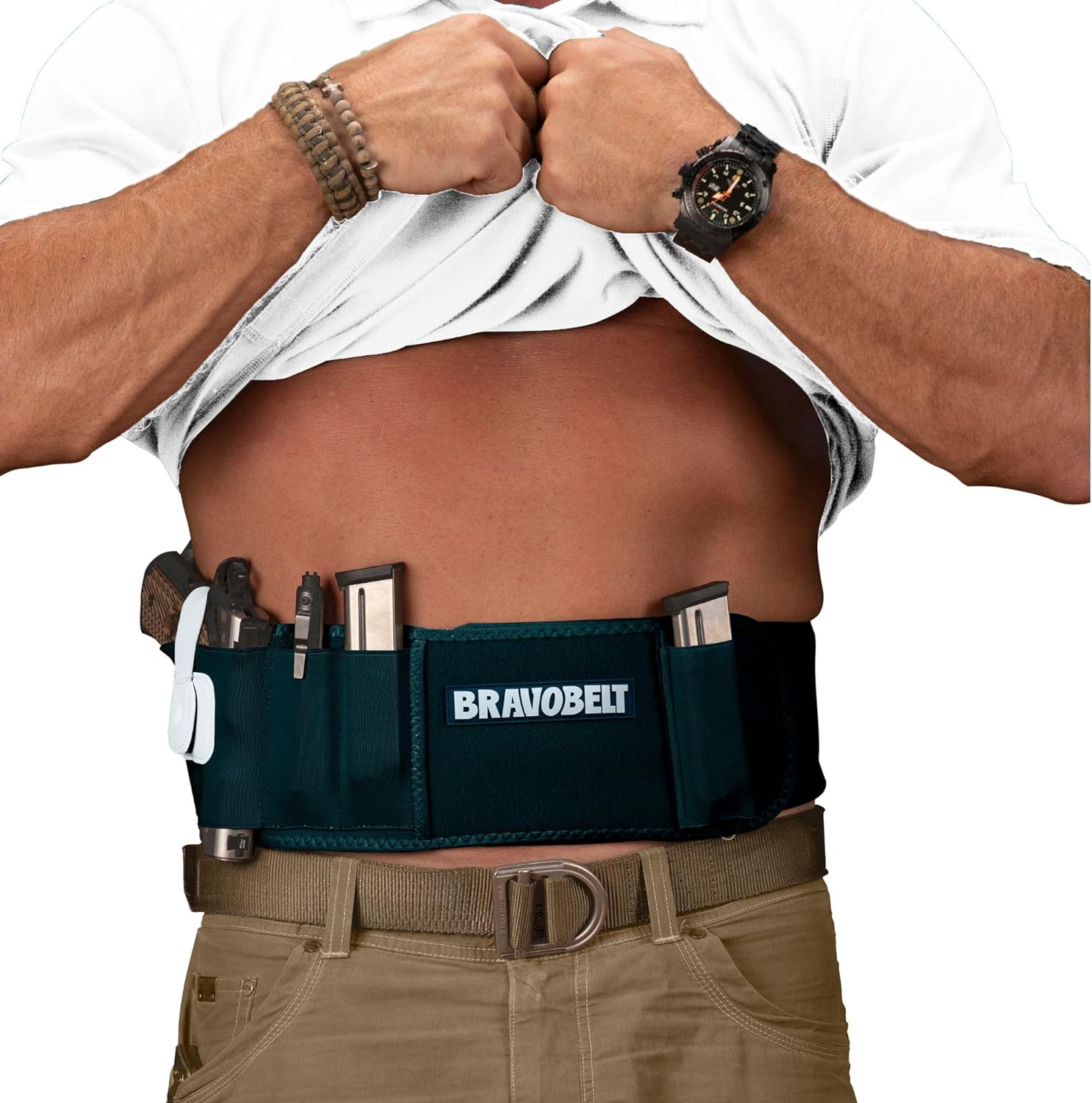 BravoBelt Belly Band Holster for Concealed Carry - Unisex - Midnight T