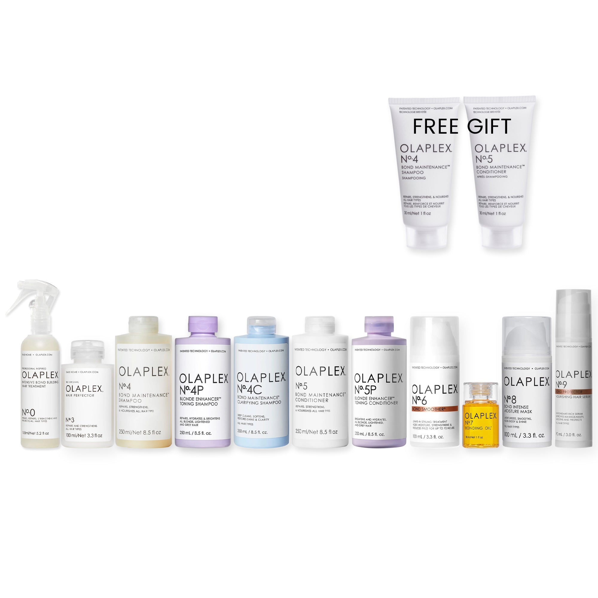 Olaplex No.0,3,4,4C,4P,5, 5P, 6,7,8,9 Bundle Bonus Set