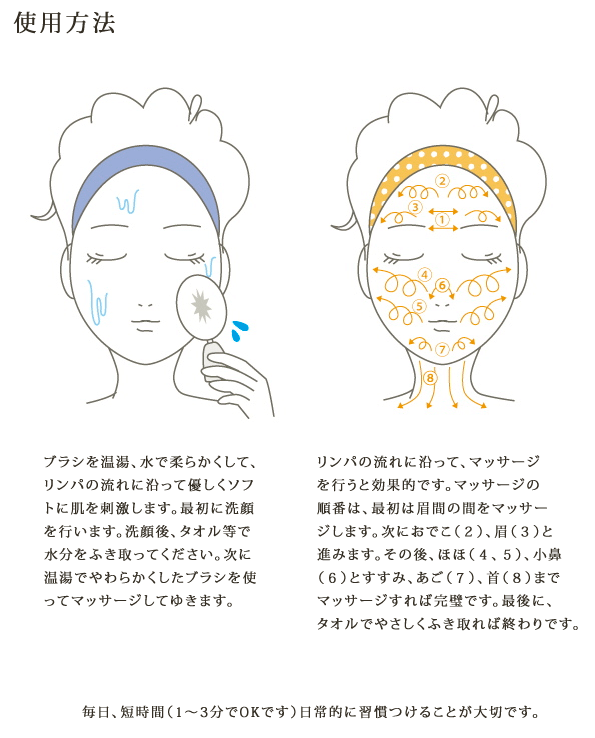 雪繭 黄金洗顔ブラシ