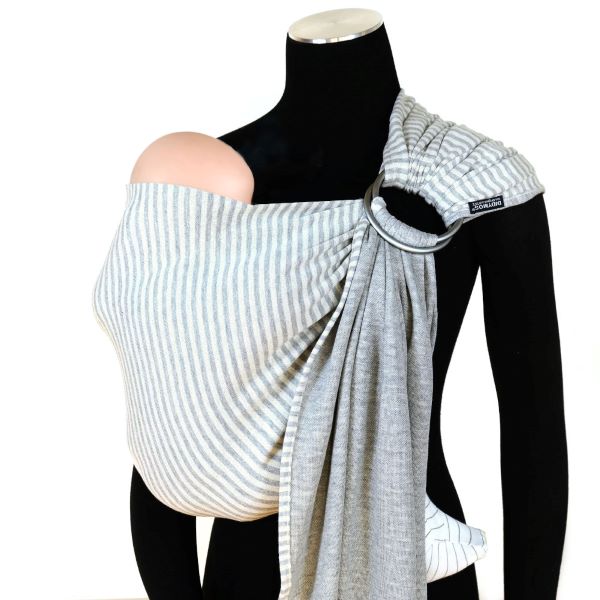 柔らかい抱き心地のスリング｜ディディモス ダブルフェイス シルバー