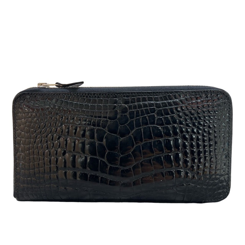 エルメス HERMES アザップロング □K刻 ブラック×シルバー金具