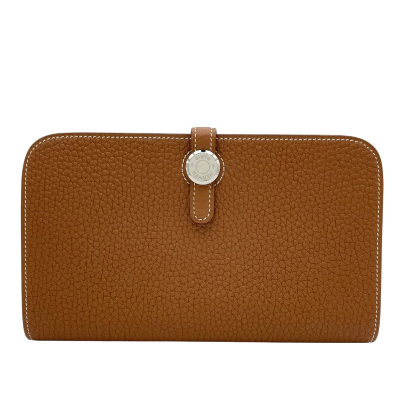 エルメス HERMES ドゴンGM W刻 ゴールド SV金具 トゴ ユニセックス 長