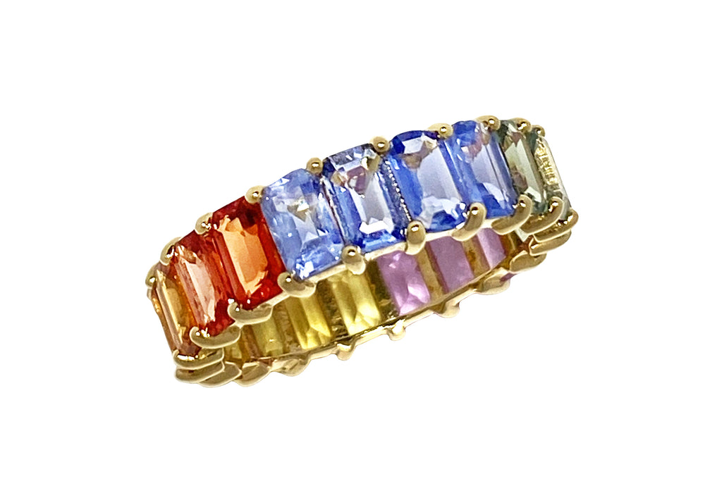 Color Sapphire K18カラーサファイヤ エタニティリング (NO.305576