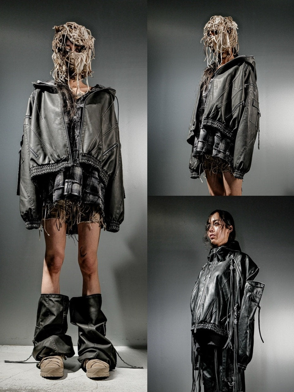 DIG YOUR OWN GRAVE】LEATHER ZIP HOODY / 【ディグユアオウングレイブ