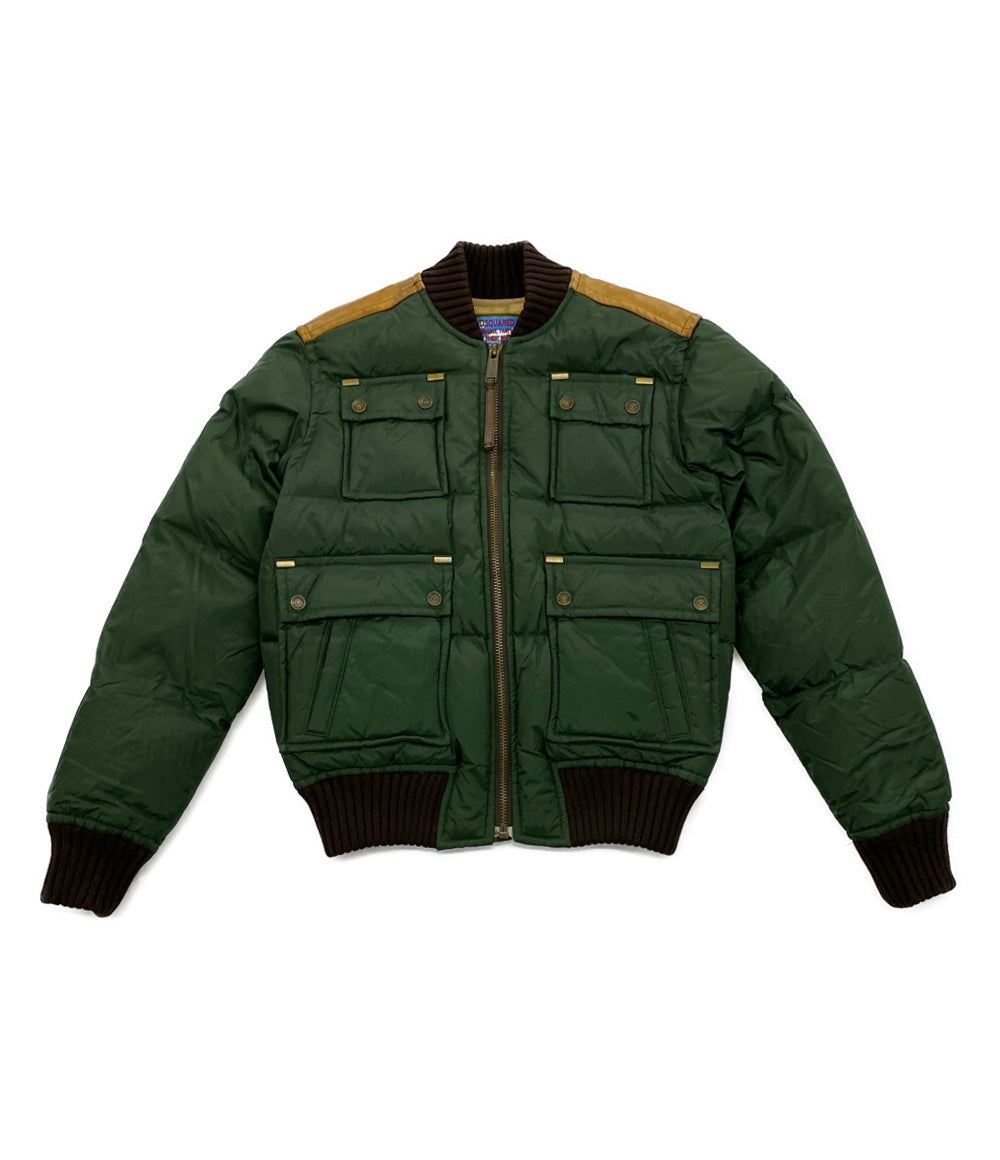 DSQUARED2 ダウンジャケット レザー切り替え メンズ SIZE 44 ディー