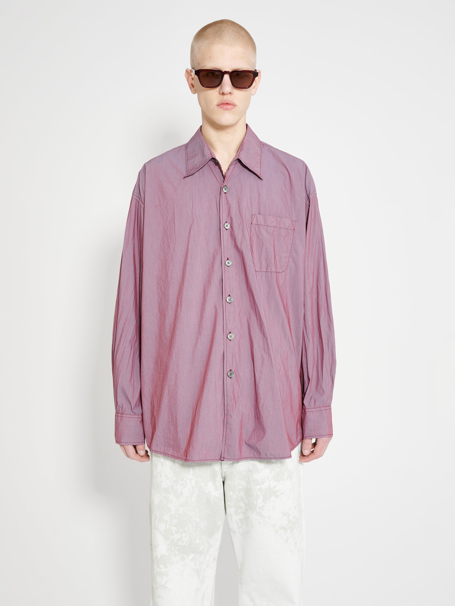 Our Legacy Borrowed Shirt Raspberry Parachute Poplin – Très Bien