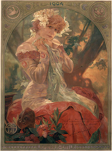 ミュシャを楽しむために：「遠国の姫君」に扮するサラ・ベルナール