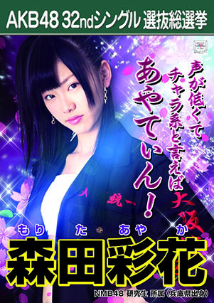 森田彩花 プロフィール (NMB48 4期生)