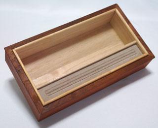 江戸指物 宝石箱サクラ材・拭漆 【茂上工芸】