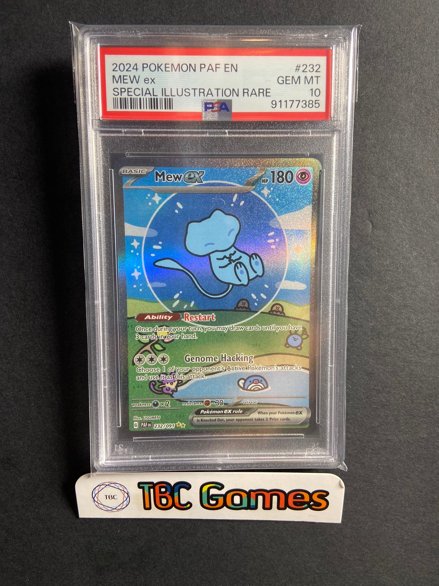 Mew ex Paldean Fates 232/091 PSA 10 – TBC Games