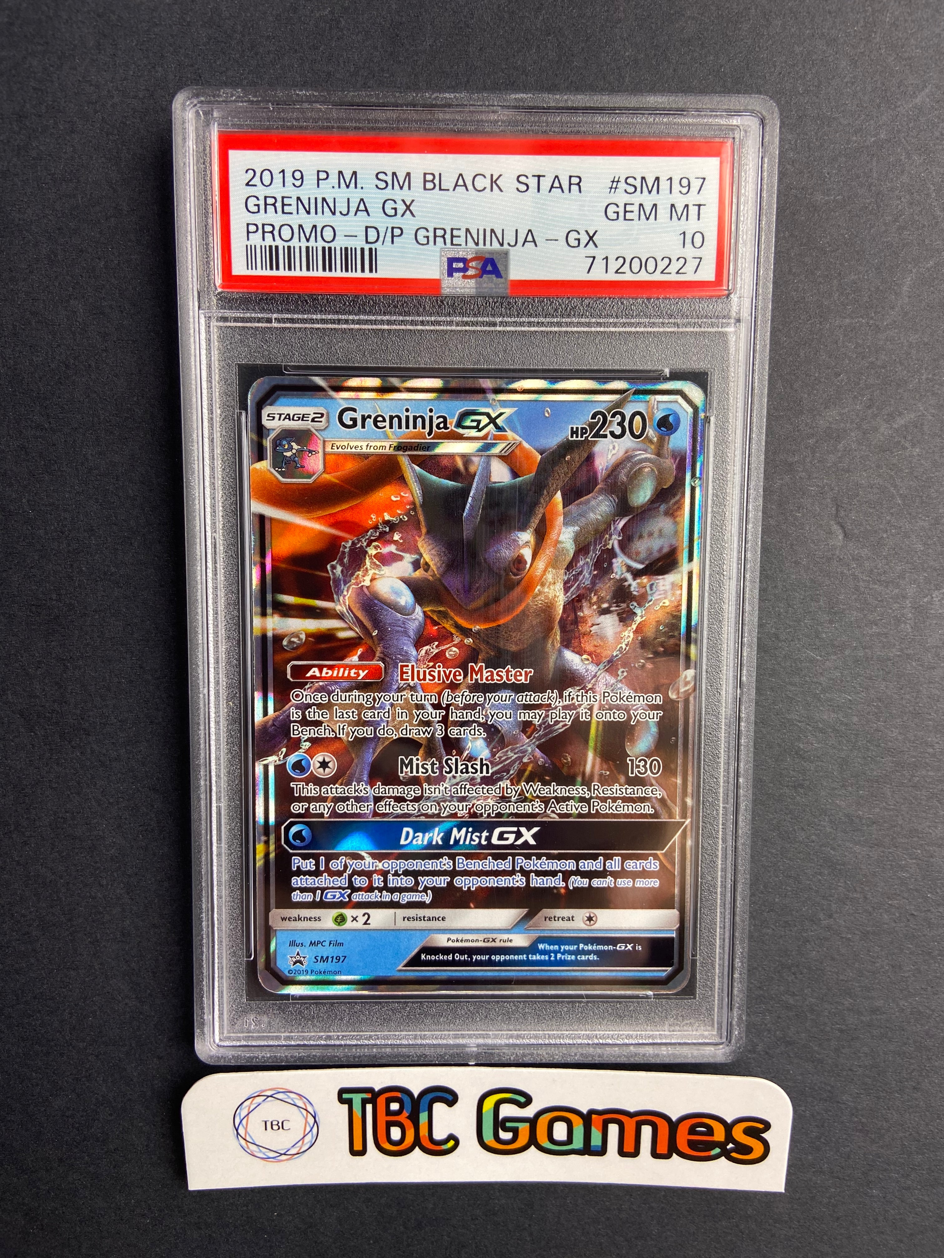 Greninja GX SM197 Black Star Promo PSA 10 – TBC Games