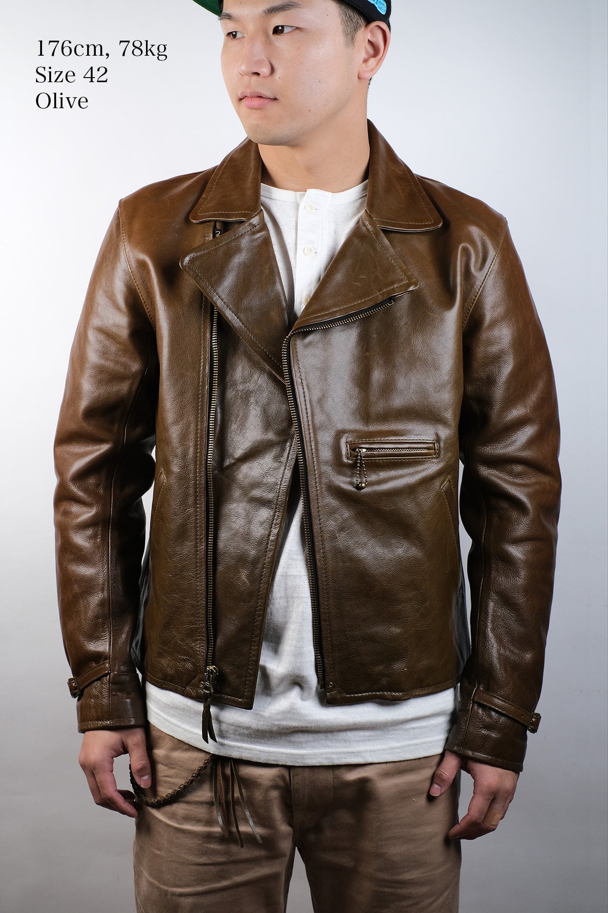 Thomas TENGIN WORKS レザージャケット サイズ42 SPORTS JACKET:JS03