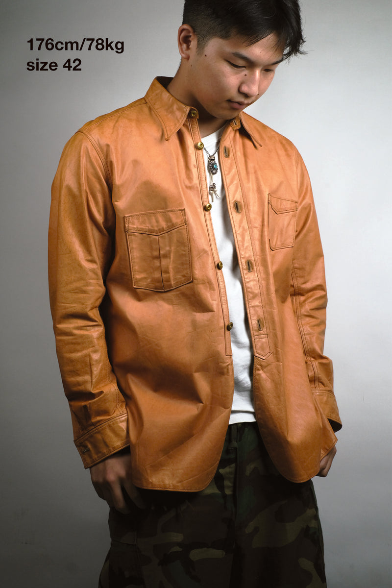 LEATHER WORK SHIRT WS03 | Tenjin Works – 天神ワークス