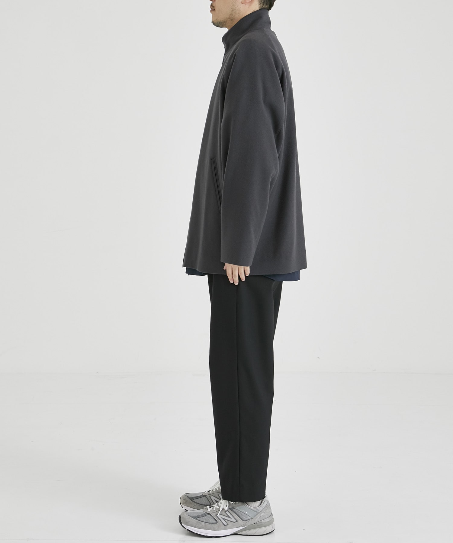 SUPER 160S DOUBLE SAXONY HARRINGTON JACKET | ATON