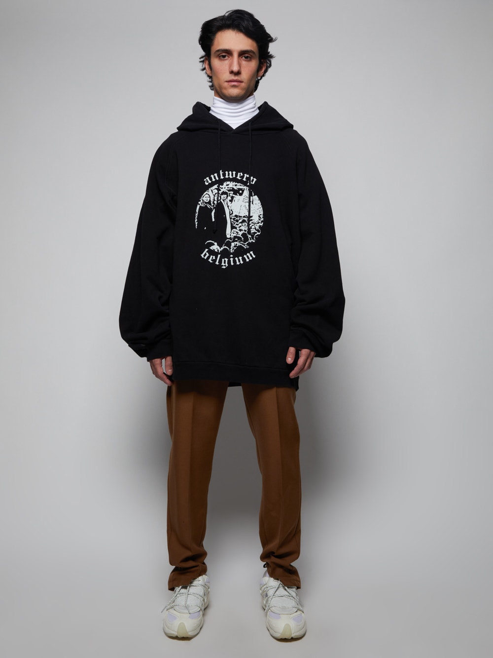 Archive Redux Oversized Antwerp Hoodie, Black | The Webster