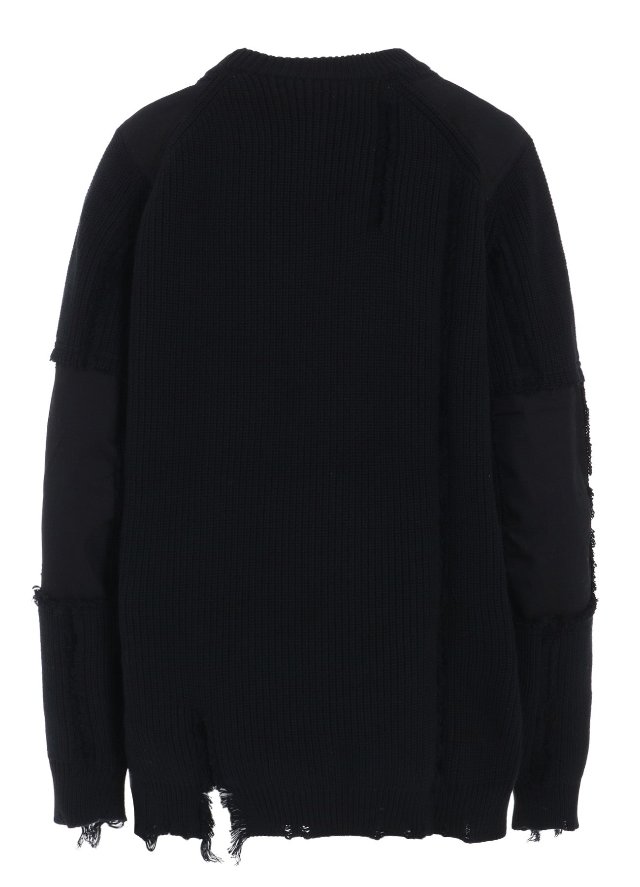 COTTON CREWNECK DISTRESSED KNIT PULLOVER – THE SHOP YOHJI YAMAMOTO