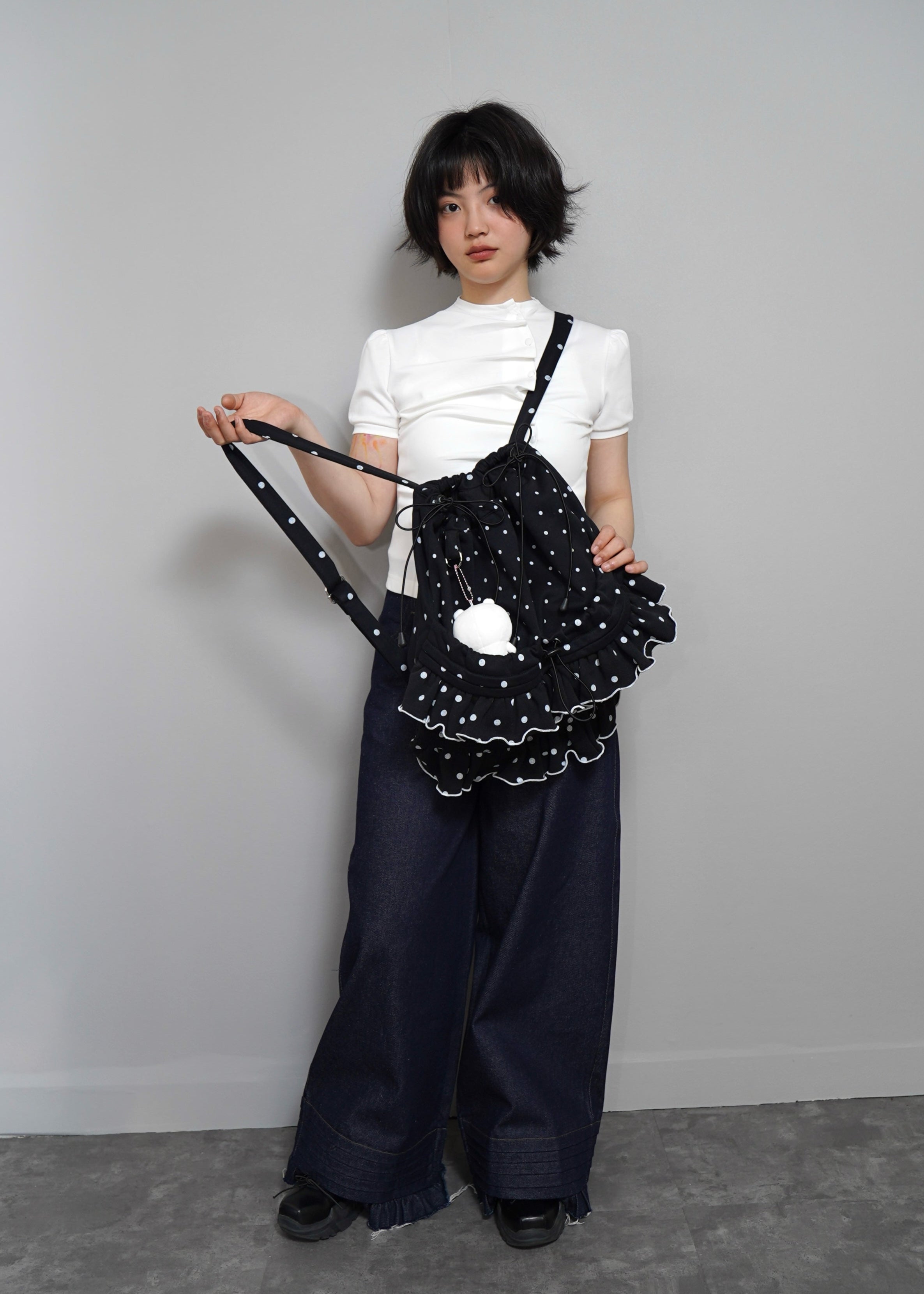 dot frill knapsack – Tie.Me