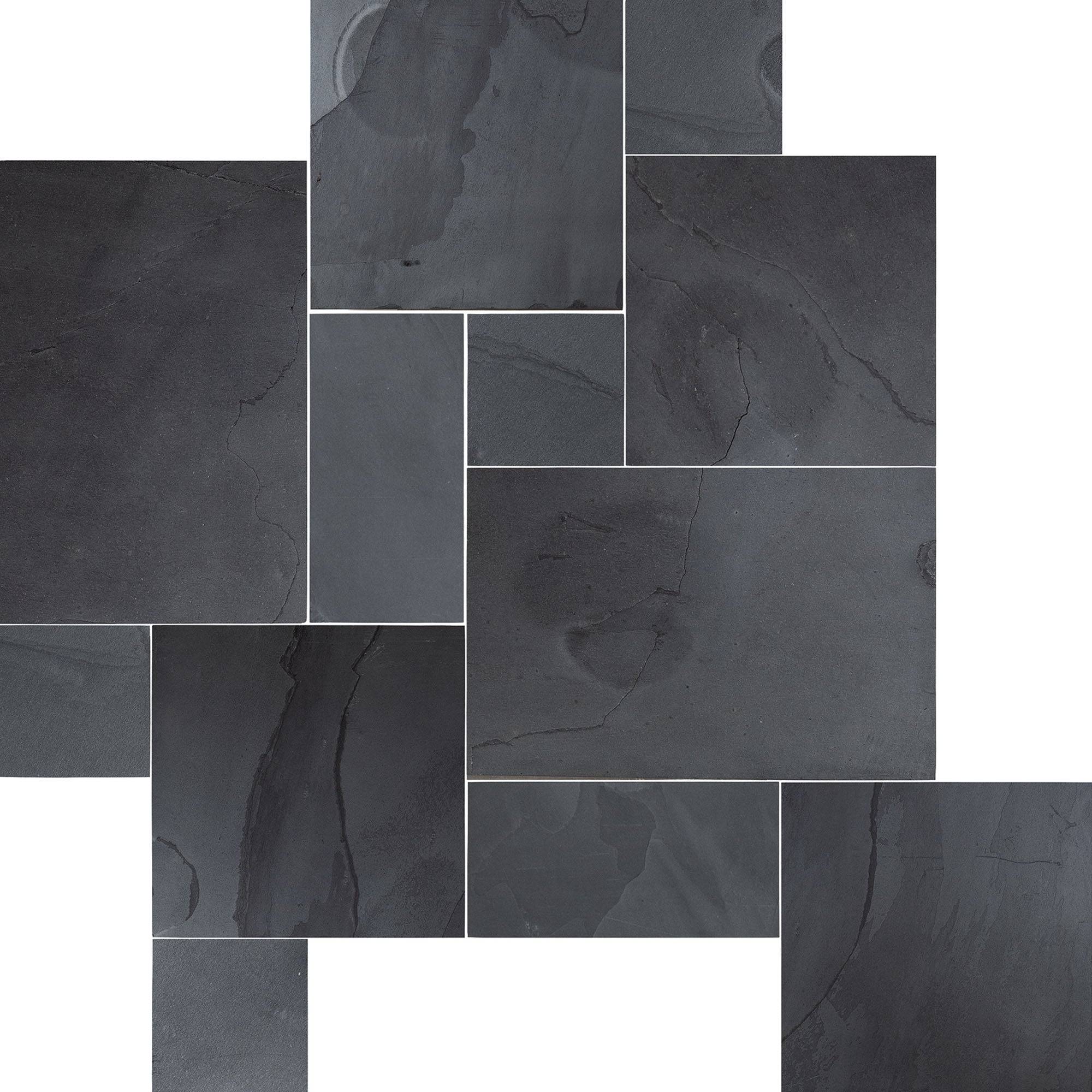 Indian Black Slate Versailles Pattern Gauged | Tilemart