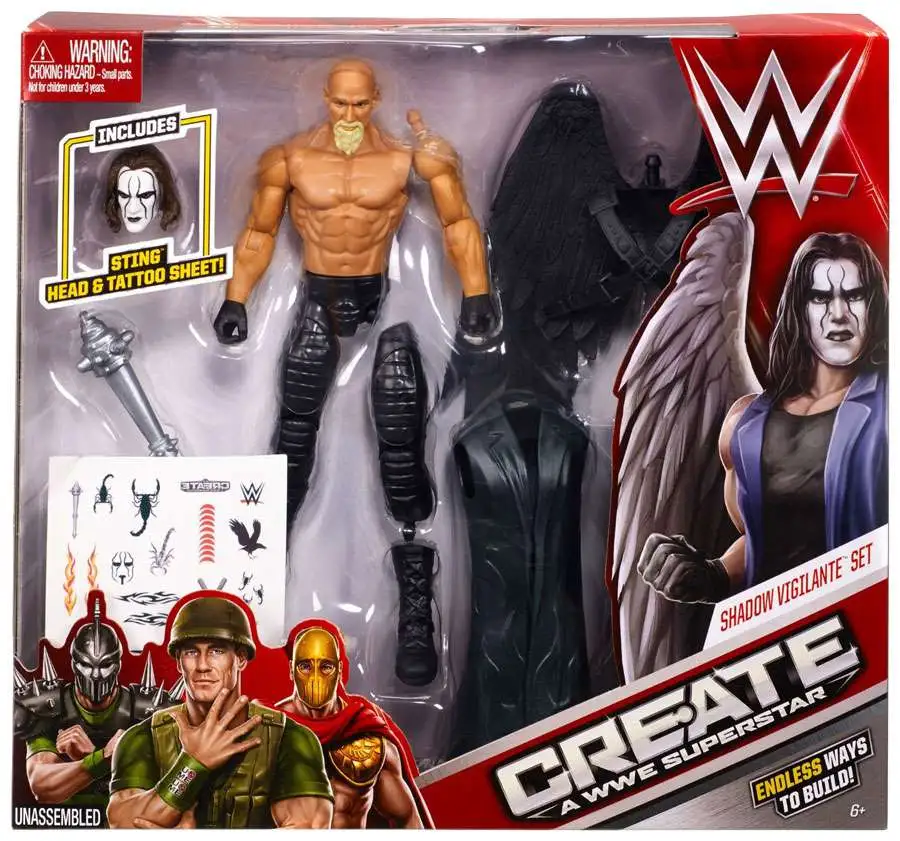 WWE Wrestling Create A WWE Superstar Shadow Vigilante Set Action