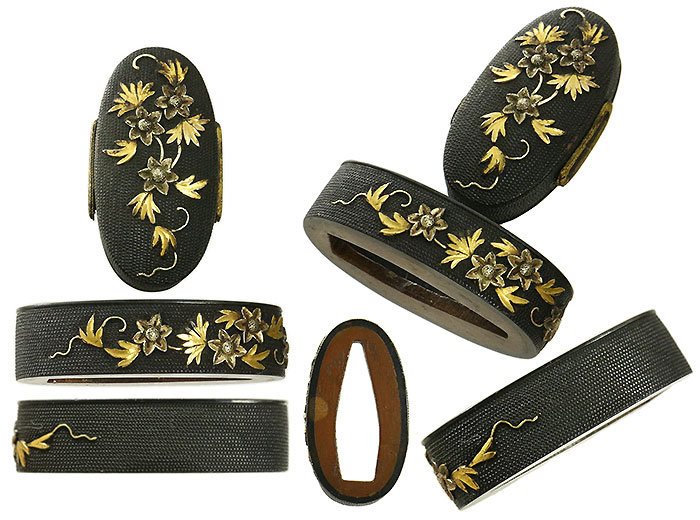 日本刀の縁頭｜鉄線花図｜日本刀・刀剣販売店・東京【十拳-TOKKA-】