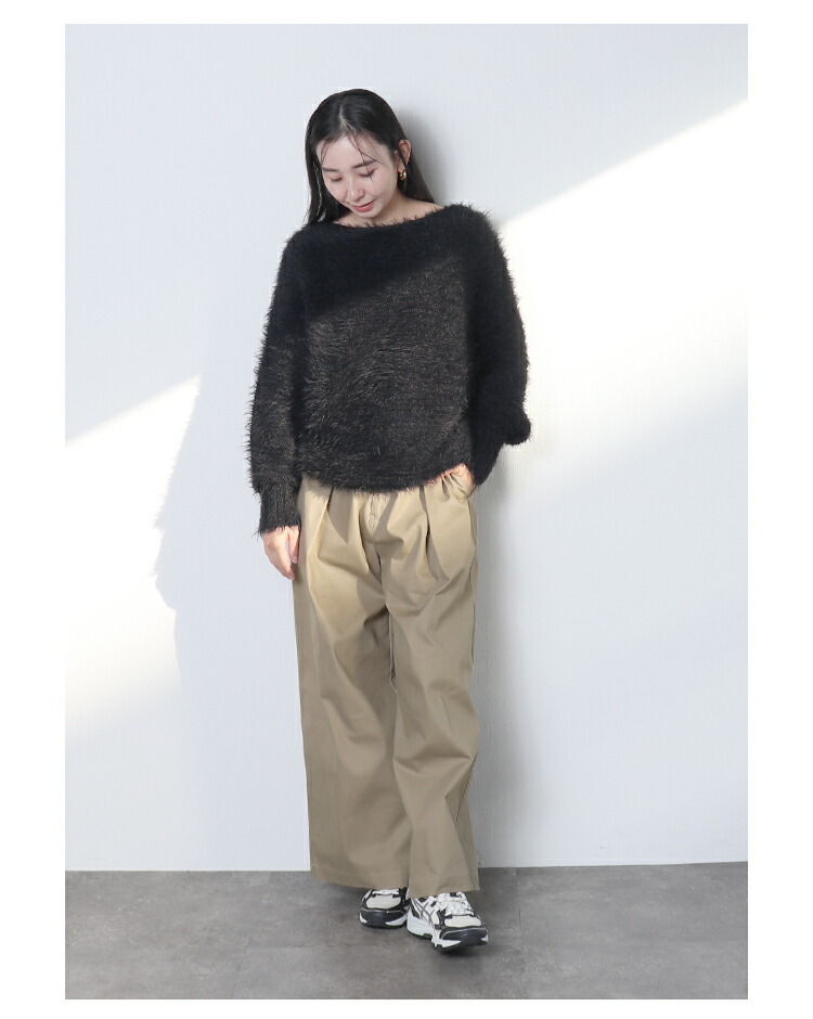 楽天市場】シャギーボートネックニット : MERI