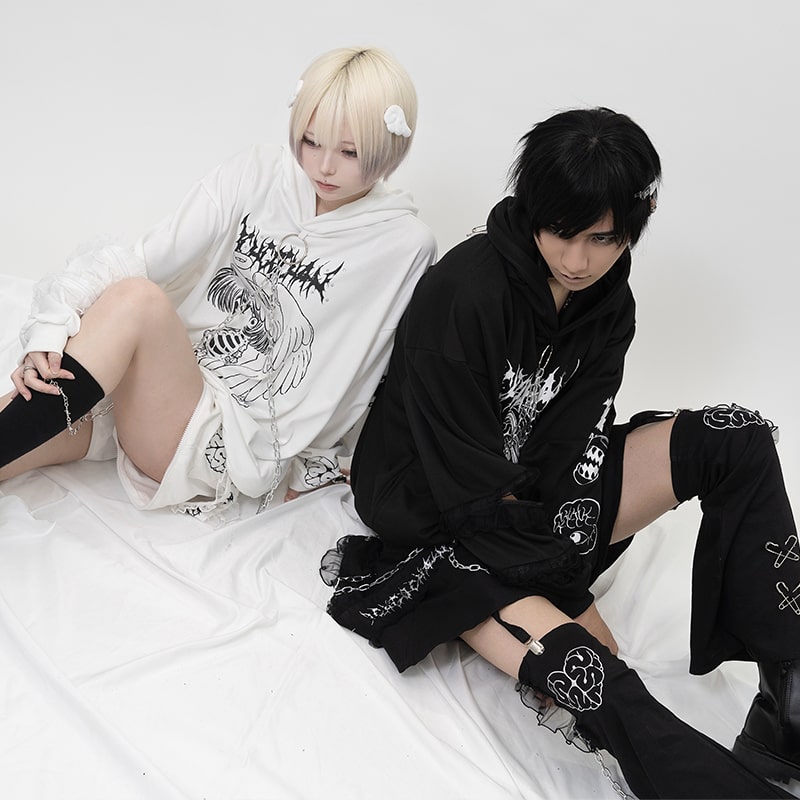 楽天市場】脳みそ少女 パーカー 長袖 原宿 原宿系 ファッション