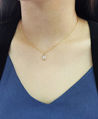 楽天市場】【再販】K18 8×6 ブルームーンストーン ペンダントトップ