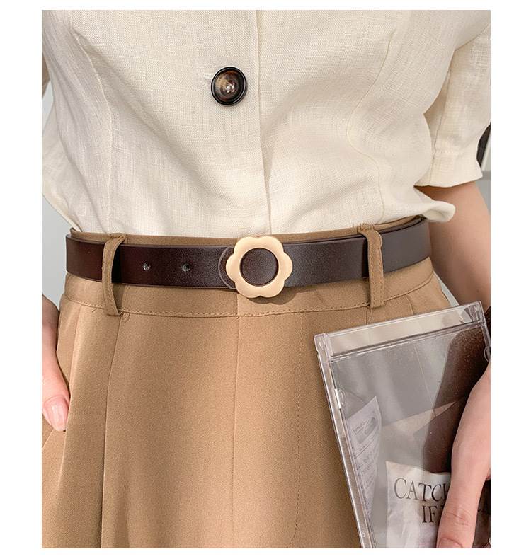 楽天市場】ベルト レディース フェイクレザー 合皮 PU フラワー