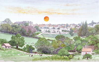 楽天市場】奥津 国道 絵画・アート(版画額装品)/べレムの日の出/海外の