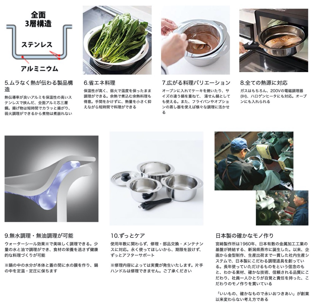 楽天市場】宮崎製作所 十得鍋 セット ソースポット 16 / 18 / 20cm