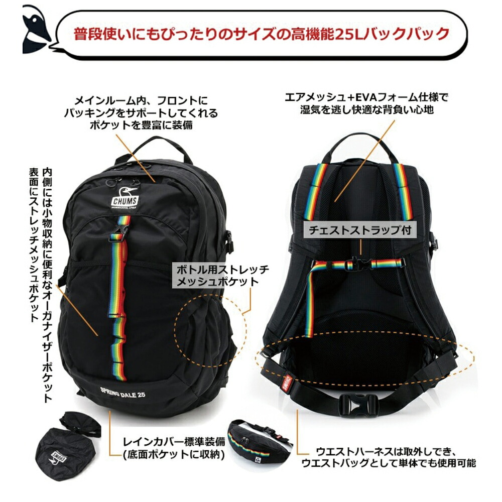 楽天市場】チャムス CHUMS正規品 スプリングデール25(デイパック