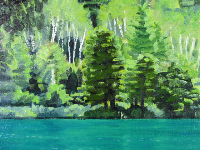 楽天市場】石川滋彦 山湖新緑 油彩8号 志賀高原 : ギャラリーダッドアート