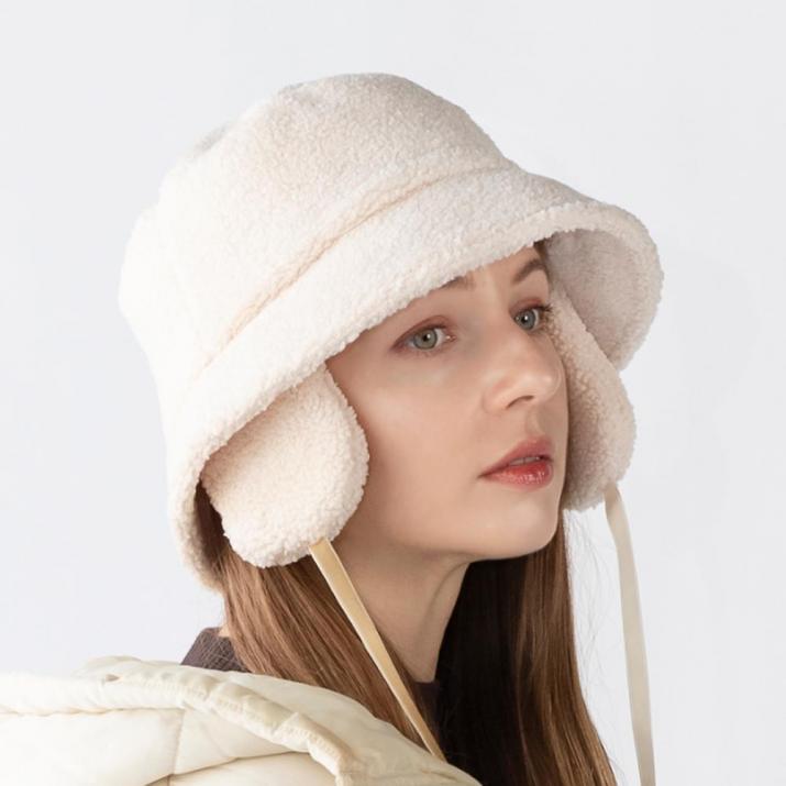 楽天市場】ボア 耳付き バケットハット バケハ 帽子 レディース