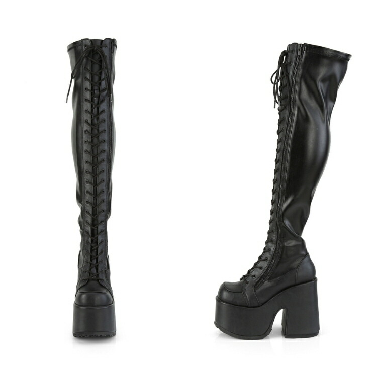 楽天市場】demonia デモニア 厚底 ブーツ ニーハイブーツ サイ