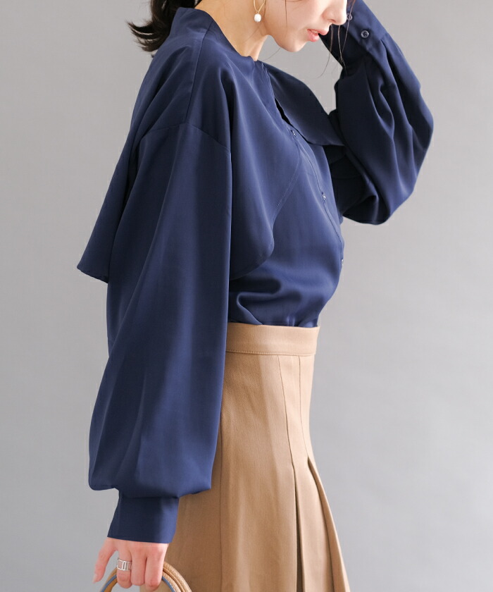 楽天市場】ケープスリーブブラウス レディース 秋 冬ケープスリーブ