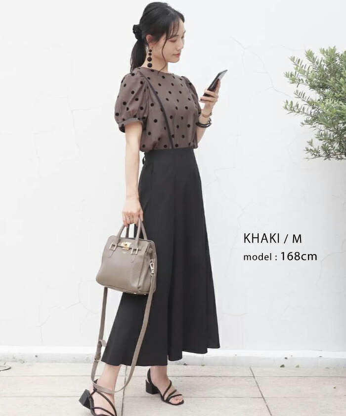 楽天市場】ドット柄パフスリーブシアーブラウス レディース ドット柄