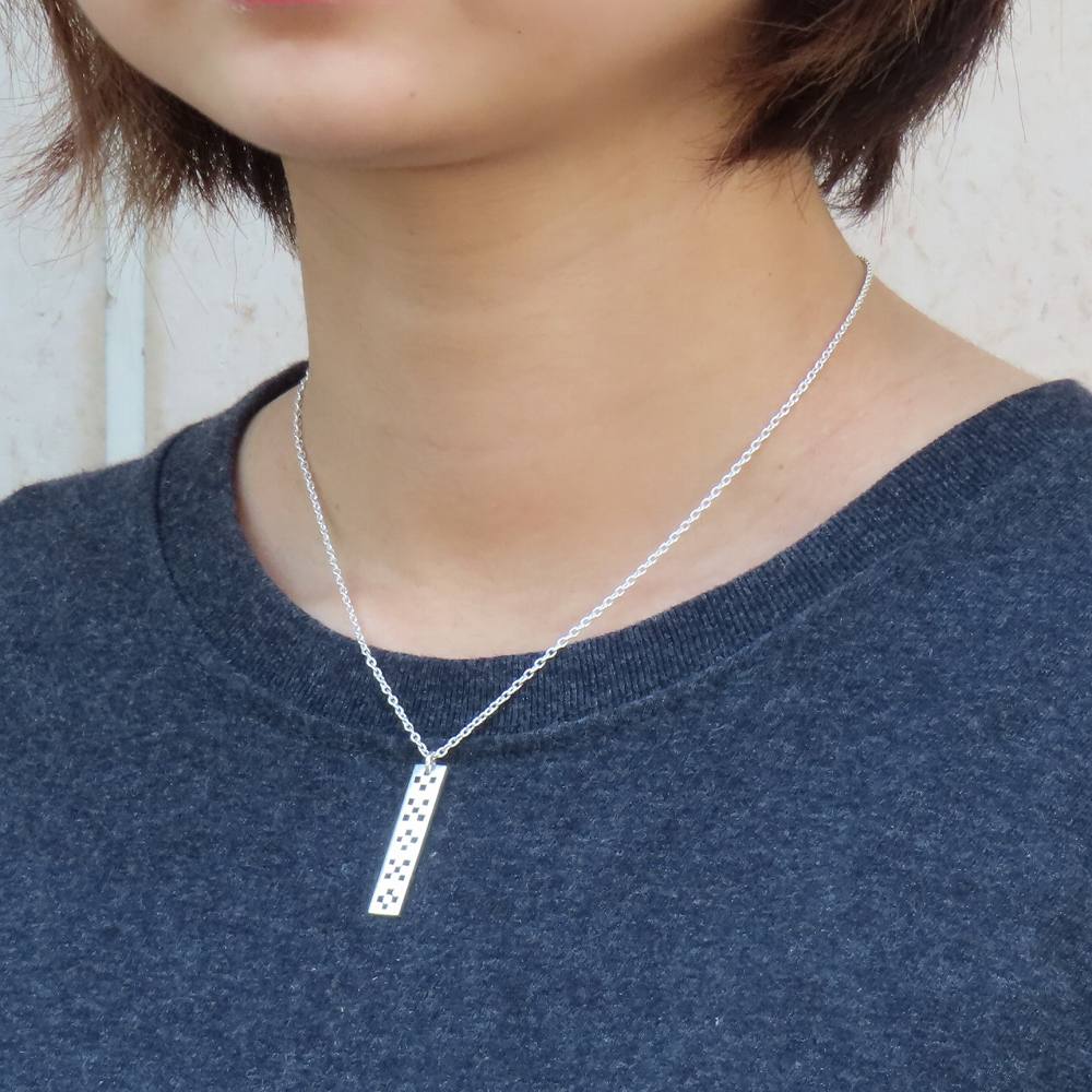 楽天市場】ミンサー柄ネックレス シルバー925 【刻印無料】 ミンサー