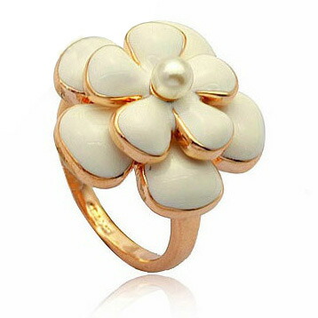 楽天市場】指輪 リング 真珠 パール K18 18金GP 18k 花 フラワー