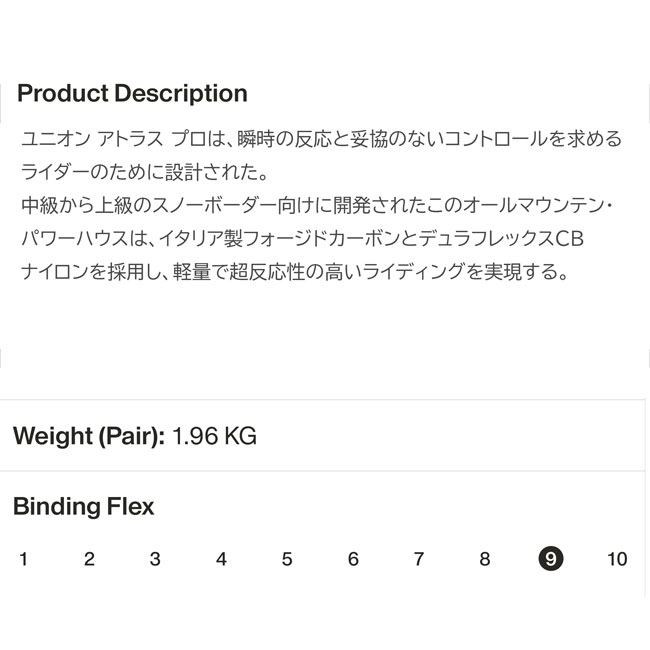 楽天市場】予約 ユニオン UNION アトラス プロ ATLAS PRO スノーボード