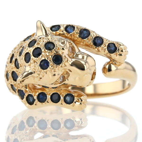 楽天市場】K18YG イエローゴールド リング サファイア ダイヤモンド