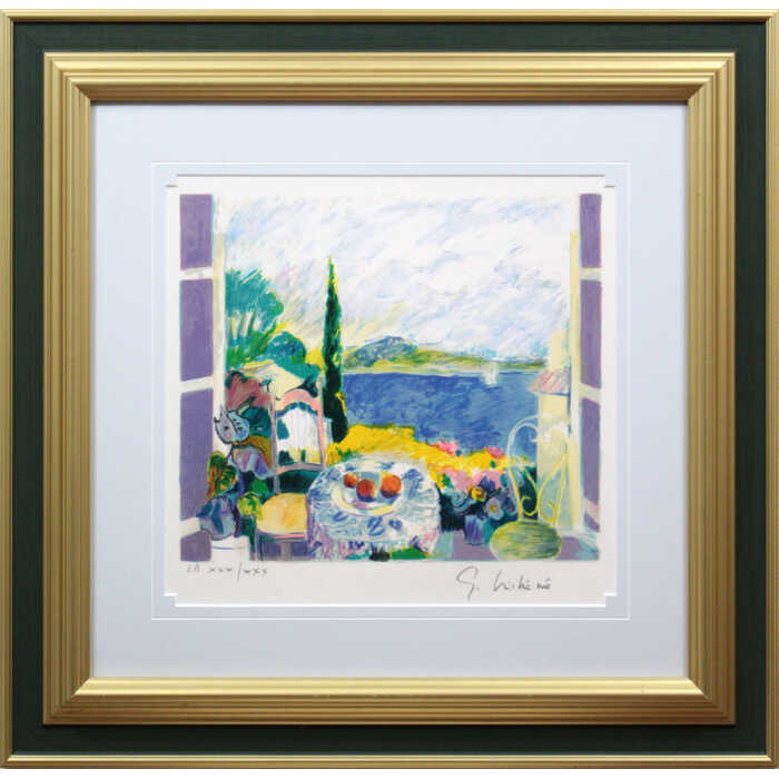 ボネック ガーデン リトグラフ 石版画 絵画 風景画 洋画 【公式通販】