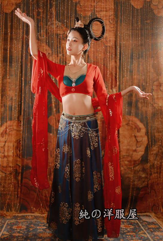 楽天市場】敦煌古典舞踊ダンス衣裳 チャイナ民族ダンス 衣装 飛天 天女