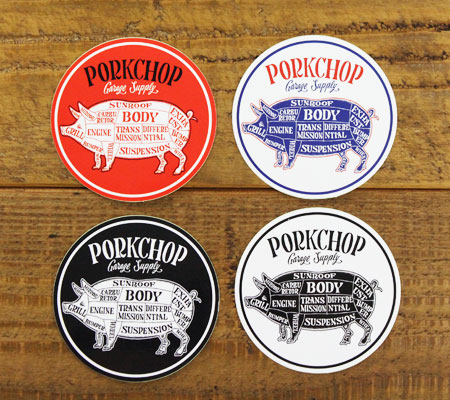 楽天市場】ポークチョップ ステッカー 車 アメリカン おしゃれ バイク