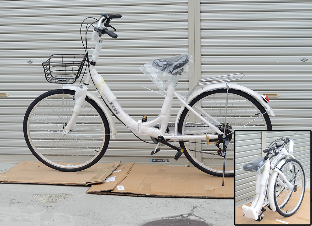 楽天市場】新品ママチャリ 折りたたみ自転車 26インチ6段変速ミニベロ