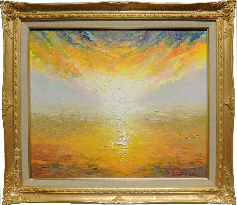 楽天市場】絵画 油絵 朝焼け (谷口春彦) 送料無料 【肉筆】【油絵