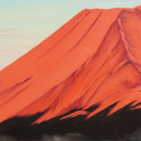 楽天市場】絵画 油絵 赤富士 （森田浩二） WF3号 送料無料 【肉筆