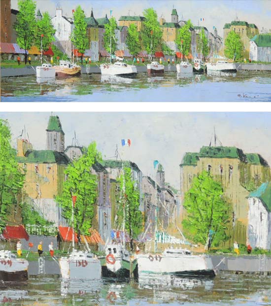 楽天市場】絵画 油絵 オンフルール （黒沢久） 送料無料 【肉筆