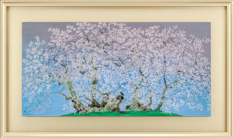 楽天市場】中島千波 絵画 石部の櫻 送料無料 【複製】【美術印刷