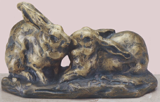 楽天市場】北村西望 かたらい （ブロンズ像） 送料無料 【うさぎ】【兎